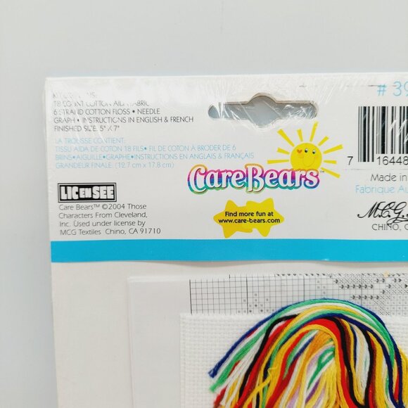 Care Bears Counted Cross Stitch Kit Funshine Bear Sledding 5x7 - Picture 5 of 5
